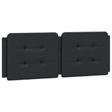 Headboard Cushion "Zadar" Black 137 cm Double Faux Leather