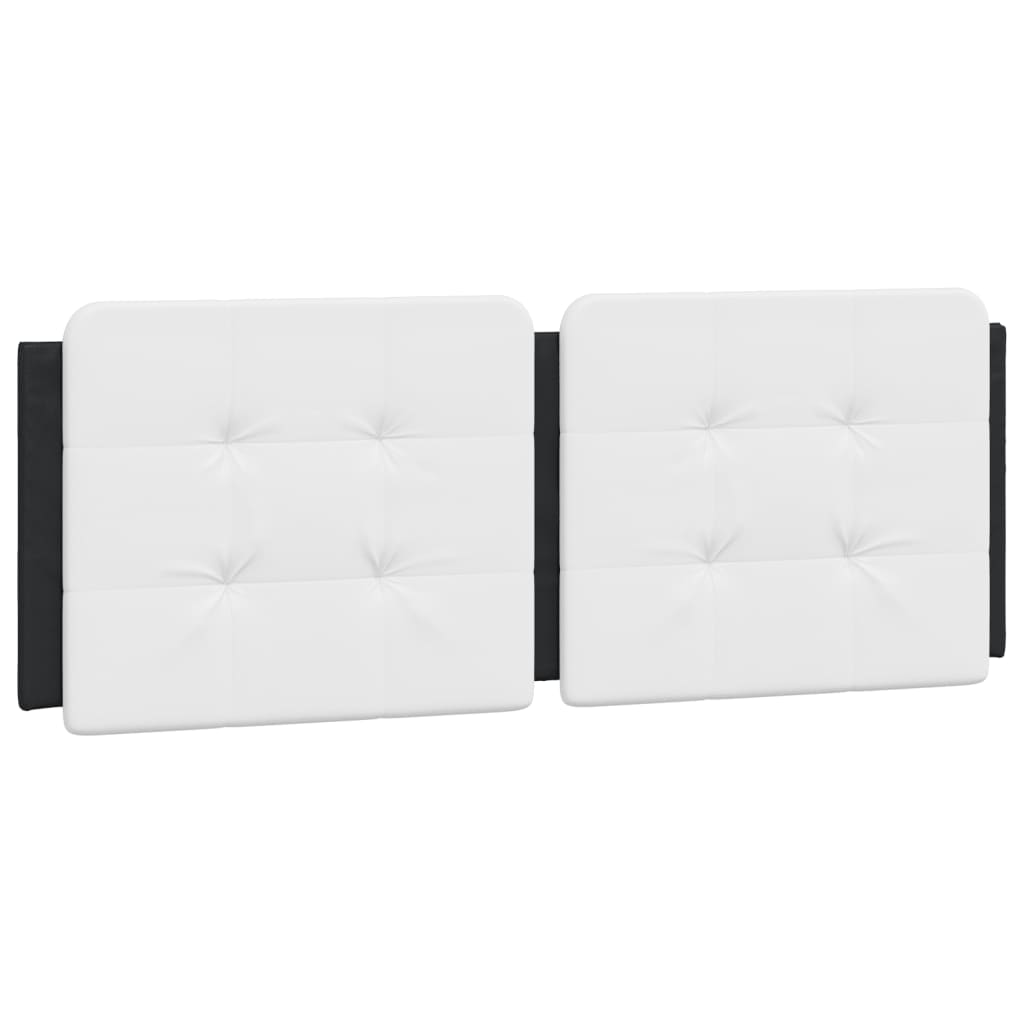 Headboard Cushion "Zadar" Black and White 137 cm Double Faux Leather