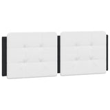Headboard Cushion "Zadar" Black and White 137 cm Double Faux Leather