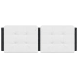 Headboard Cushion "Zadar" Black and White 137 cm Double Faux Leather