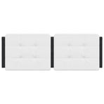 Headboard Cushion "Zadar" Black and White 137 cm Faux Leather