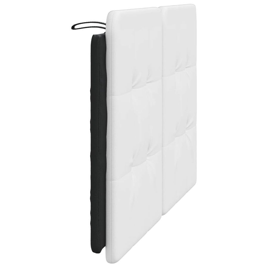 Headboard Cushion "Zadar" Black and White 137 cm Faux Leather
