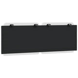 Headboard Cushion "Zadar" Black and White 137 cm Double Faux Leather