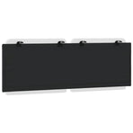 Headboard Cushion "Zadar" Black and White 137 cm Faux Leather