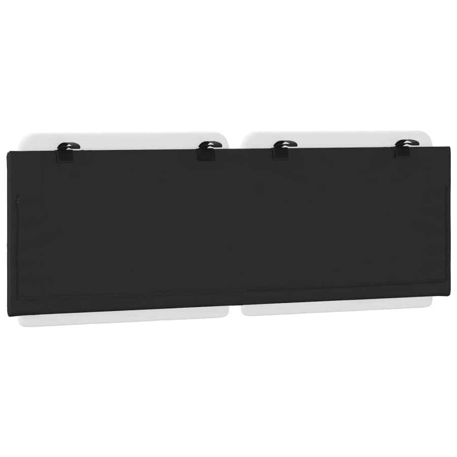 Headboard Cushion "Zadar" Black and White 137 cm Faux Leather