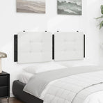 Headboard Cushion "Zadar" Black and White 137 cm Faux Leather