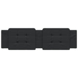 Headboard Cushion "Zadar" Black 180 cm Faux Leather