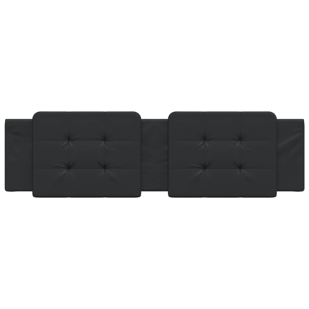 Headboard Cushion "Zadar" Black 180 cm Faux Leather