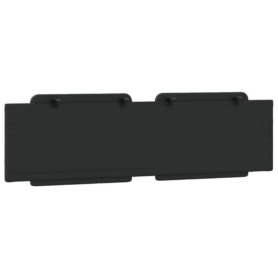 Headboard Cushion "Zadar" Black 180 cm Faux Leather