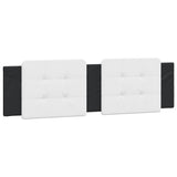 Headboard Cushion "Zadar" Black and White 180 cm Faux Leather