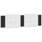 Headboard Cushion "Zadar" Black and White 180 cm Faux Leather
