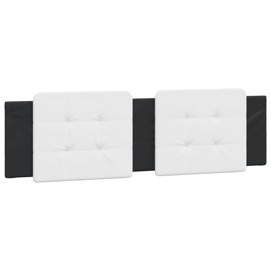 Headboard Cushion "Zadar" Black and White 180 cm Faux Leather