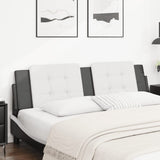 Headboard Cushion "Zadar" Black and White 180 cm Faux Leather