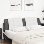 Headboard Cushion "Zadar" Black and White 180 cm Faux Leather
