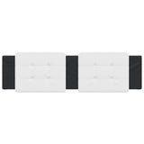 Headboard Cushion "Zadar" Black and White 180 cm Faux Leather