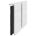 Headboard Cushion "Zadar" Black and White 180 cm Faux Leather