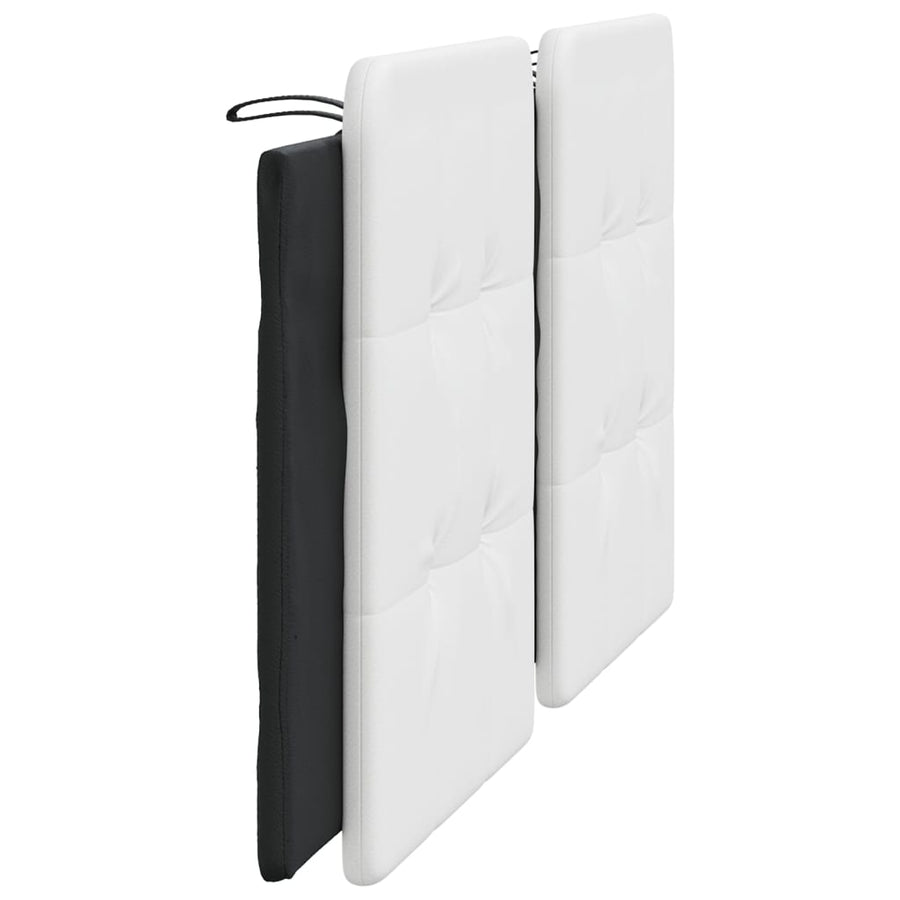 Headboard Cushion "Zadar" Black and White 180 cm Faux Leather