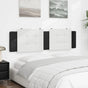 Headboard Cushion "Zadar" Black and White 180 cm Faux Leather