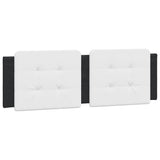 Headboard Cushion "Zadar" Black and White 153 cm Faux Leather