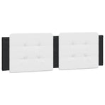 Headboard Cushion "Zadar" Black and White 153 cm Faux Leather