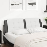 Headboard Cushion "Zadar" Black and White 153 cm Faux Leather