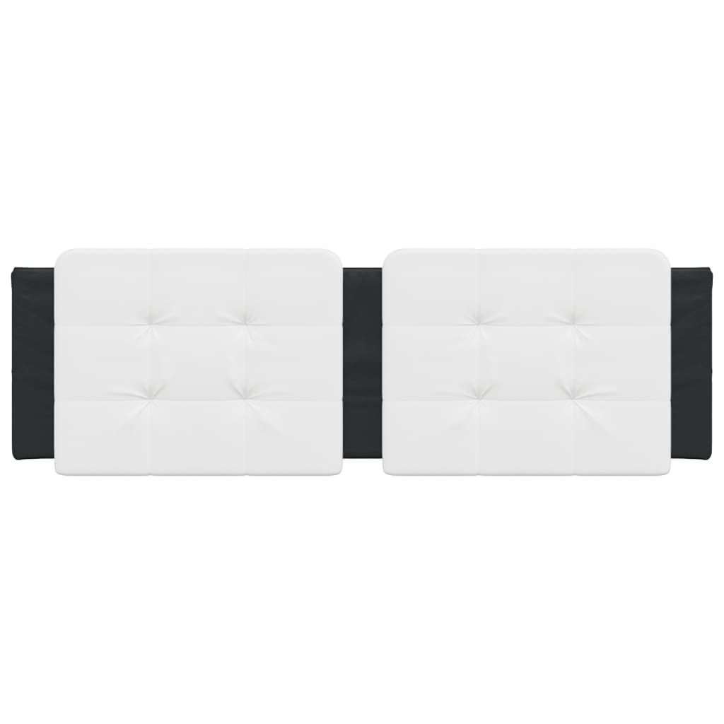 Headboard Cushion "Zadar" Black and White 153 cm Faux Leather