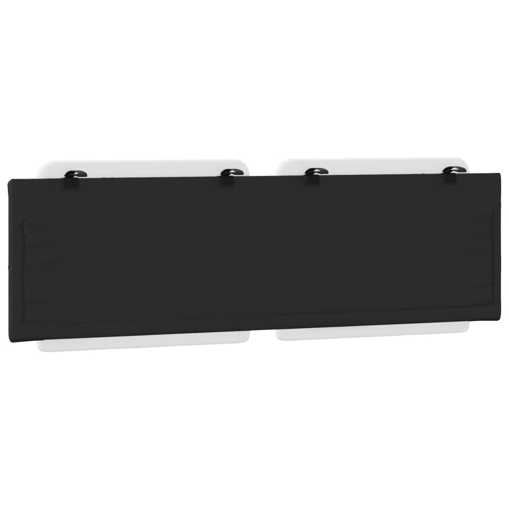 Headboard Cushion "Zadar" Black and White 153 cm Faux Leather