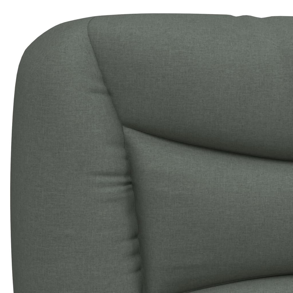 Bed Frame without Mattress "Hvar" Dark Grey 90x190 cm Fabric