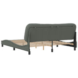 Bed Frame without Mattress "Hvar" Dark Grey 180x200 cm King Fabric