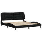 Bed Frame without Mattress "Hvar" Black 180x200 cm King Fabric