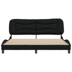 Bed Frame without Mattress "Hvar" Black 180x200 cm King Fabric