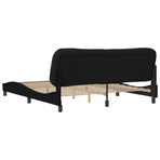 Bed Frame without Mattress "Hvar" Black 180x200 cm King Fabric