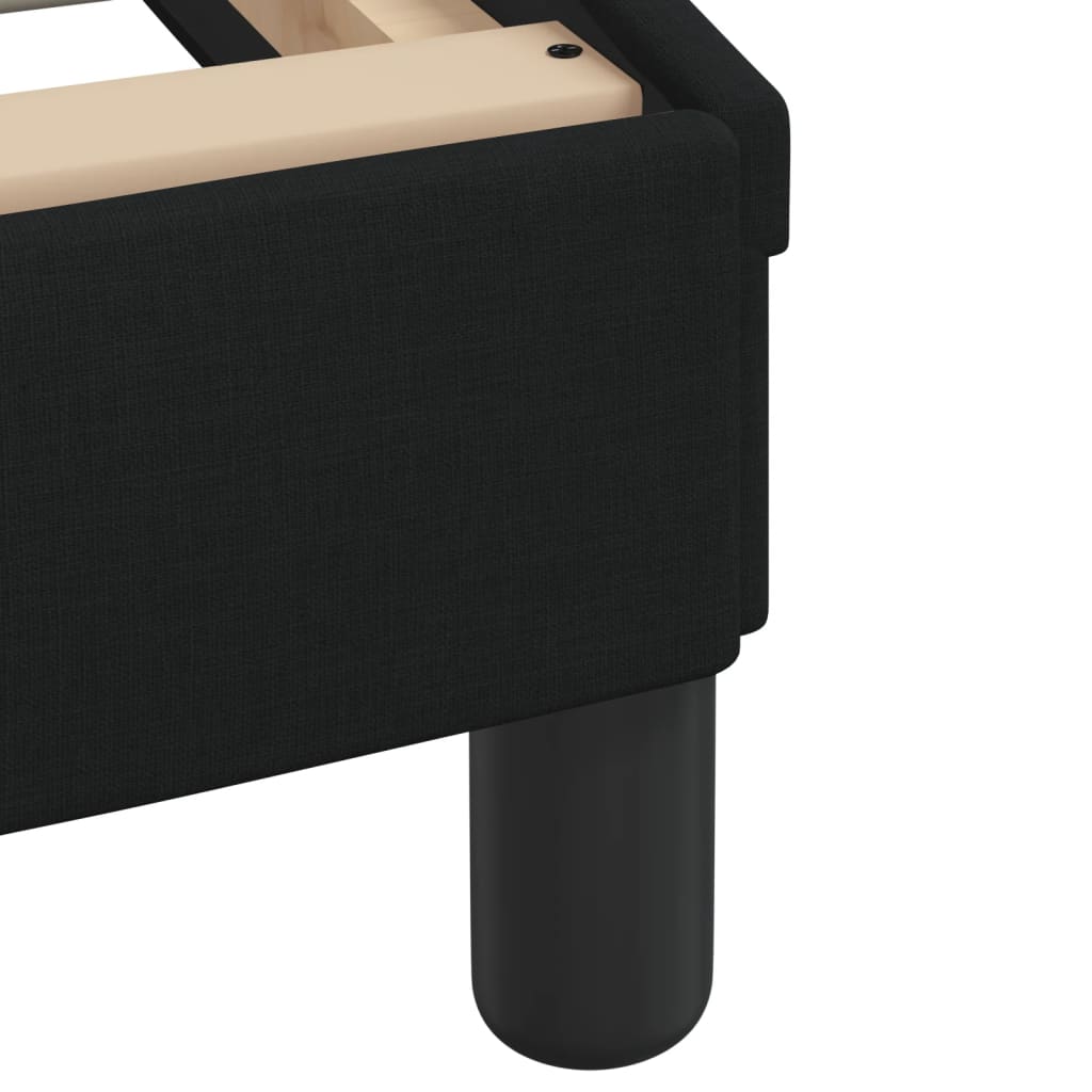 Bed Frame without Mattress "Hvar" Black 180x200 cm King Fabric
