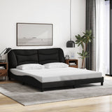 Bed Frame without Mattress "Hvar" Black 180x200 cm King Fabric