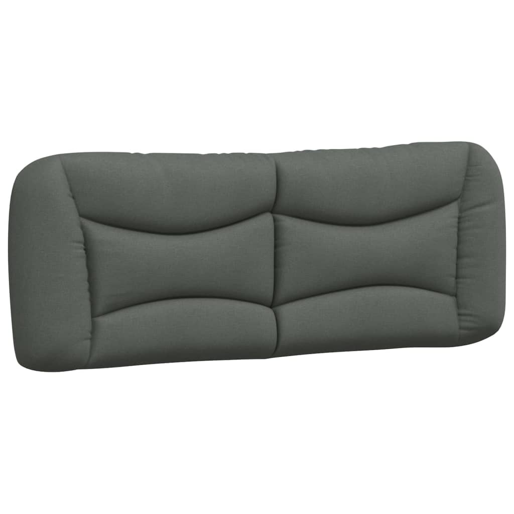 Bed Frame without Mattress "Hvar" Dark Grey 137x190 cm Double Fabric