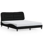 Bed Frame without Mattress "Hvar" Black 152x203 cm Queen Fabric