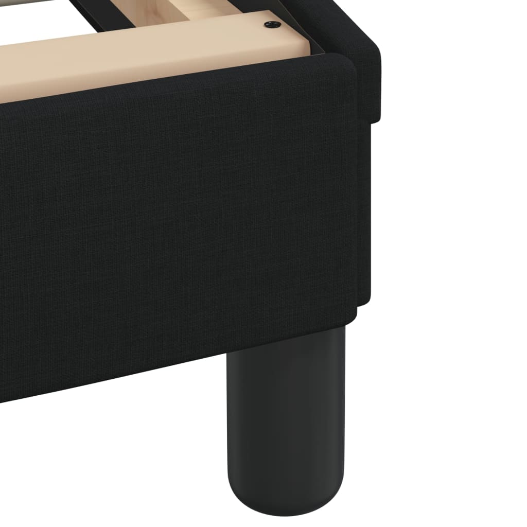 Bed Frame without Mattress "Hvar" Black 152x203 cm Queen Fabric