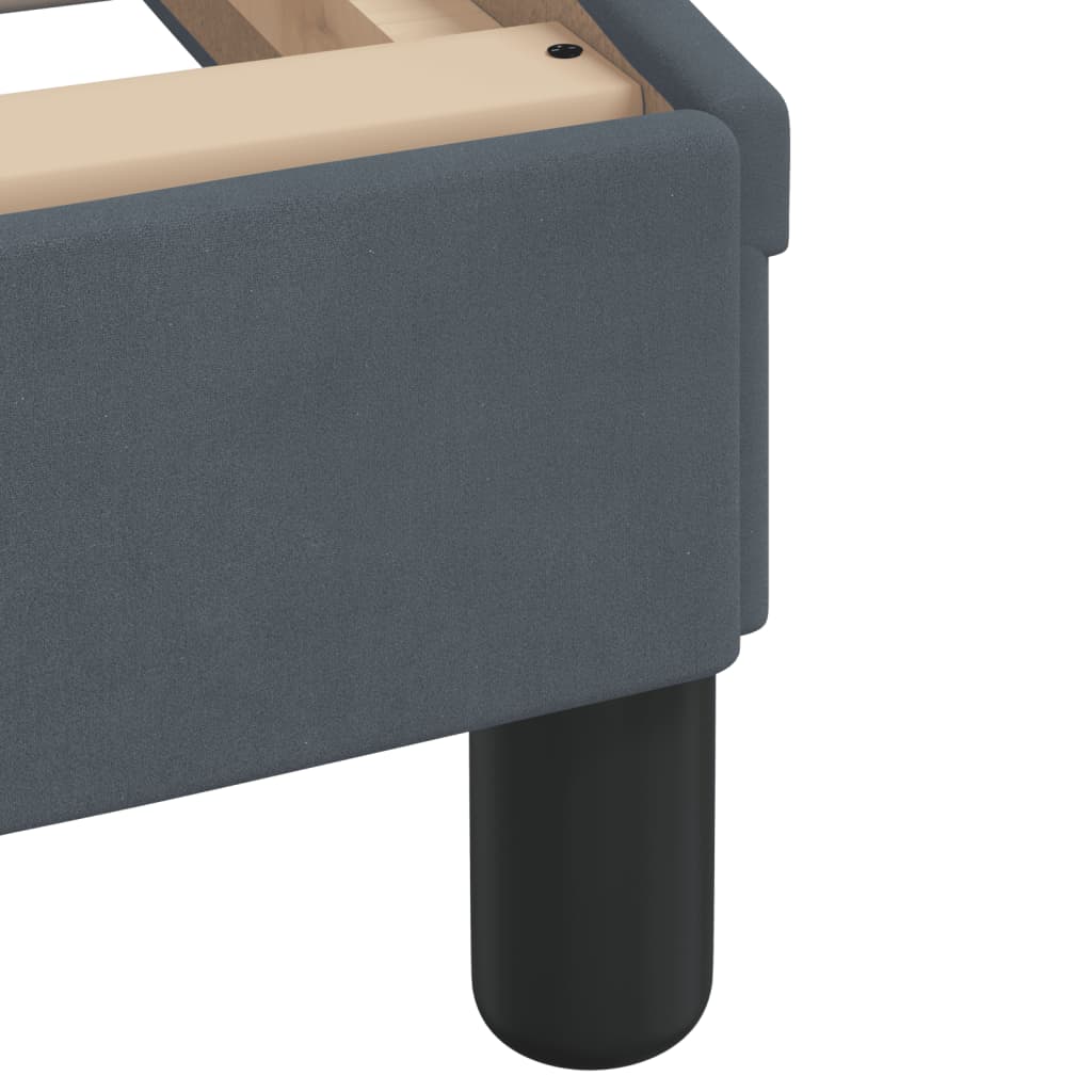 Bed Frame without Mattress "Hanko" Dark Grey 90x190 cm Velvet