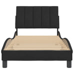 Bed Frame without Mattress "Hanko" Black 90x190 cm Velvet