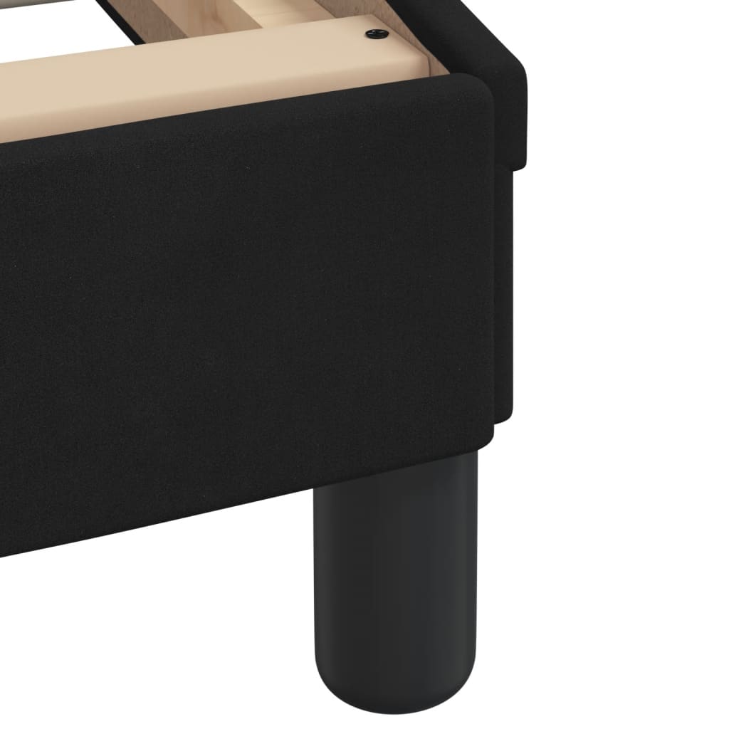 Bed Frame without Mattress "Hanko" Black 90x190 cm Velvet