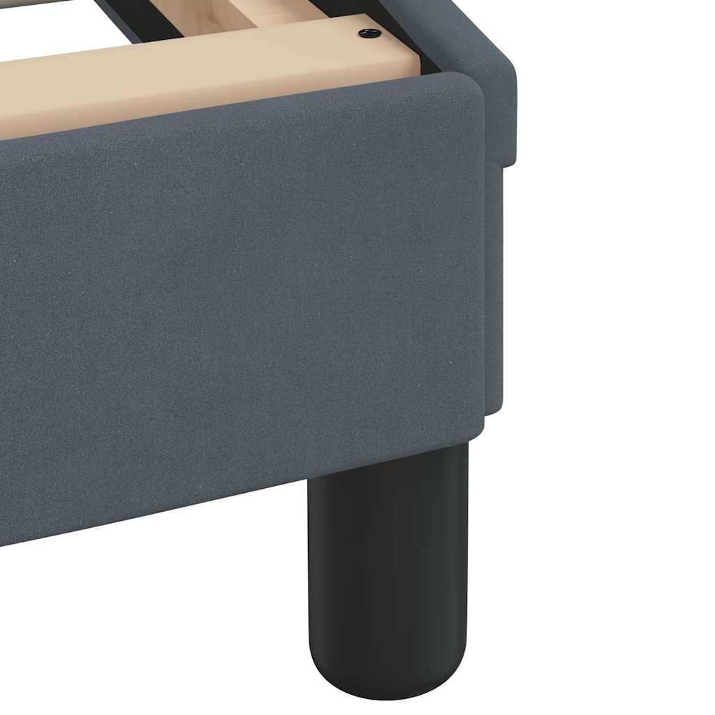 Bed Frame without Mattress "Hanko" Dark Grey 180x200 cm King Velvet