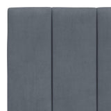 Bed Frame without Mattress "Hanko" Dark Grey 180x200 cm King Velvet