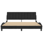 Bed Frame without Mattress "Hanko" Black 180x200 cm King Velvet