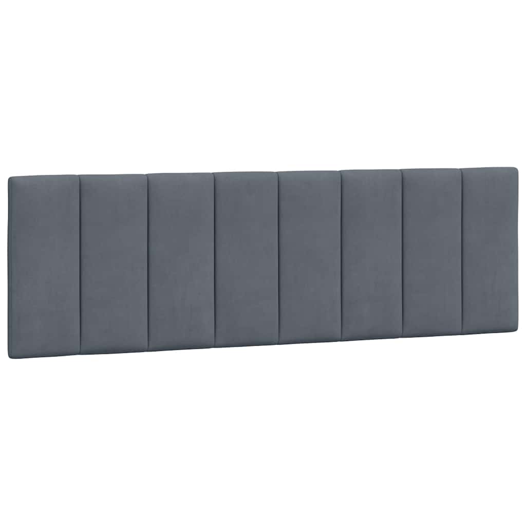 Bed Frame without Mattress "Hanko" Dark Grey 152x203 cm Queen Velvet