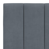 Bed Frame without Mattress "Hanko" Dark Grey 152x203 cm Queen Velvet
