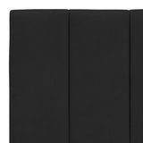 Bed Frame without Mattress "Hanko" Black 152x203 cm Queen Velvet