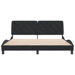 Bed Frame without Mattress Black 180x200 cm Velvet