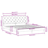 Bed Frame without Mattress Black 180x200 cm Velvet - Extra Image