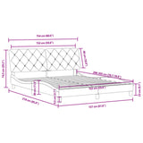 Bed Frame without Mattress Dark Grey 152x203 cm Queen Velvet - Extra Image