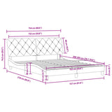 Bed Frame without Mattress Black 152x203 cm Queen Velvet - Extra Image